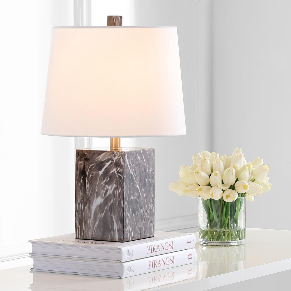 Brett Table Lamp, Brown Marble