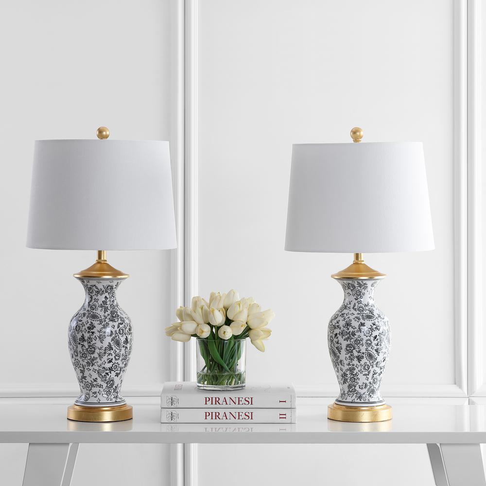 Kaeden Table Lamp, Black/White