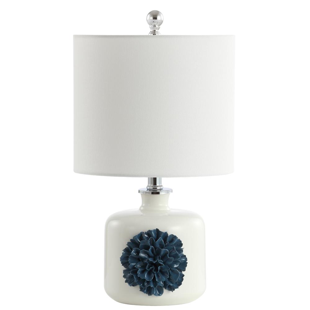 Olinda Table Lamp, White/Blue