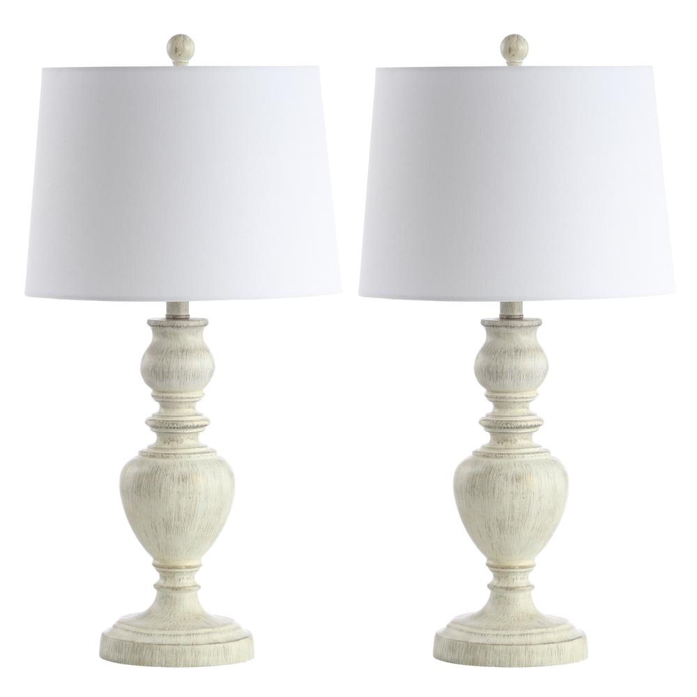 Zabi Table Lamp, White Wash