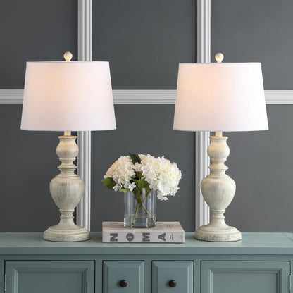Zabi Table Lamp, White Wash