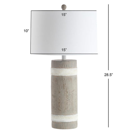 Brixton Table Lamp, Brown/White