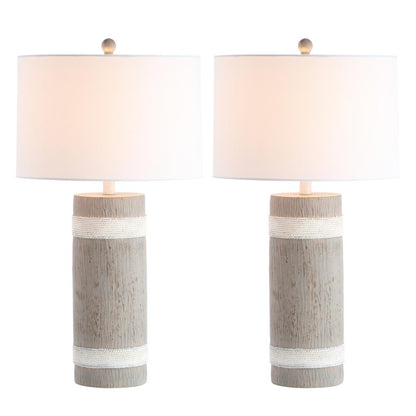 Brixton Table Lamp, Brown/White