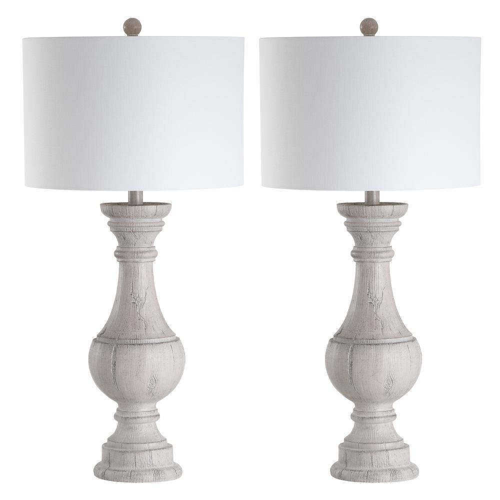 Savion Table Lamp, White Wash