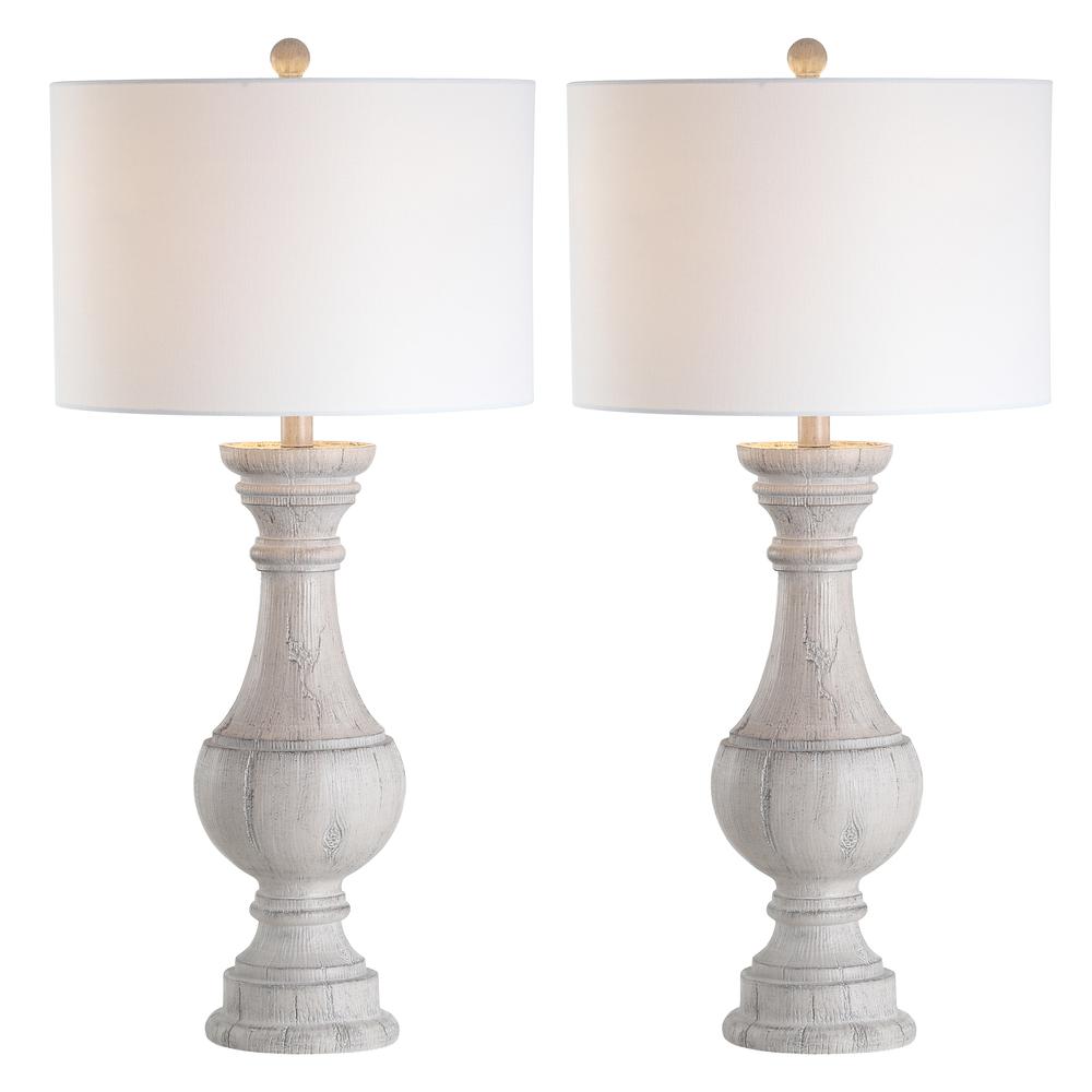 Savion Table Lamp, White Wash