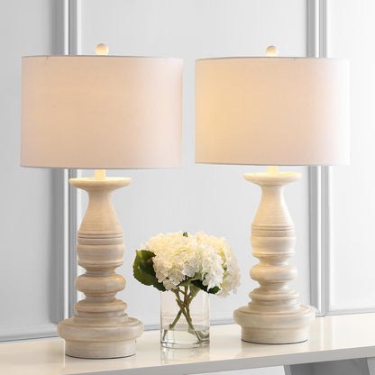 Jareth Table Lamp, White Wash