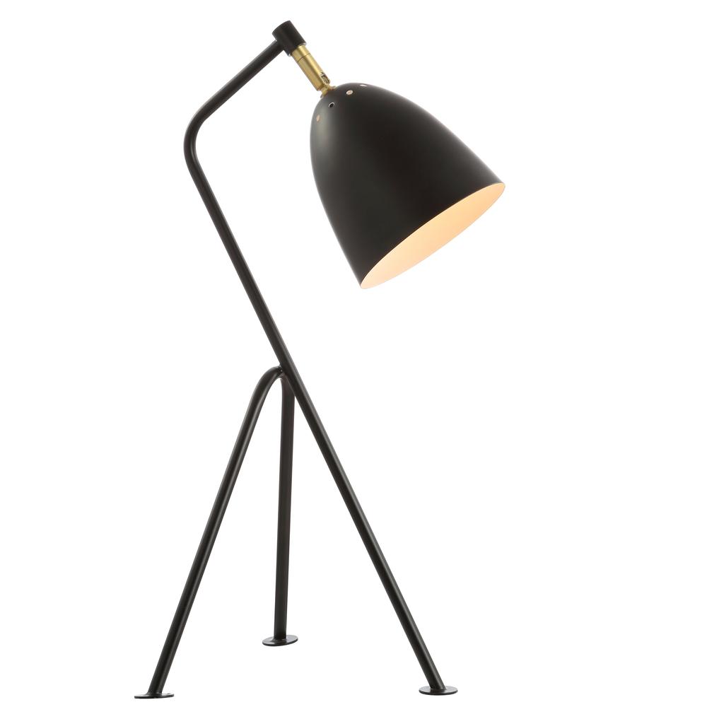 Dariel Task Table Lamp, Black/Brass Gold