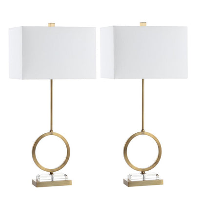 Kaden Table Lamp, Clear/Brass Gold