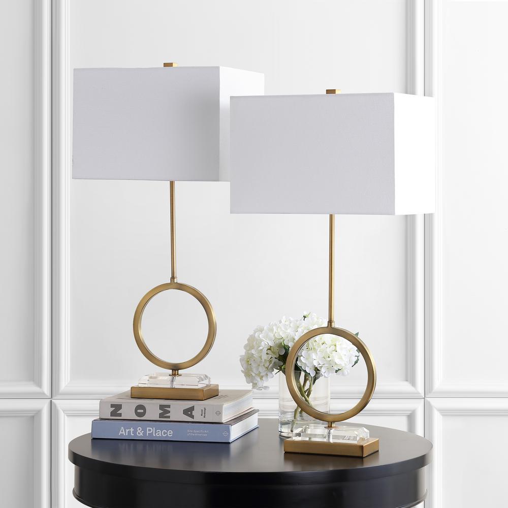 Kaden Table Lamp, Clear/Brass Gold