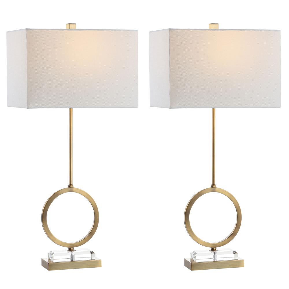 Kaden Table Lamp, Clear/Brass Gold