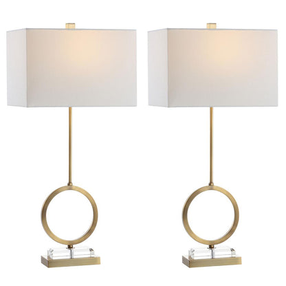 Kaden Table Lamp, Clear/Brass Gold