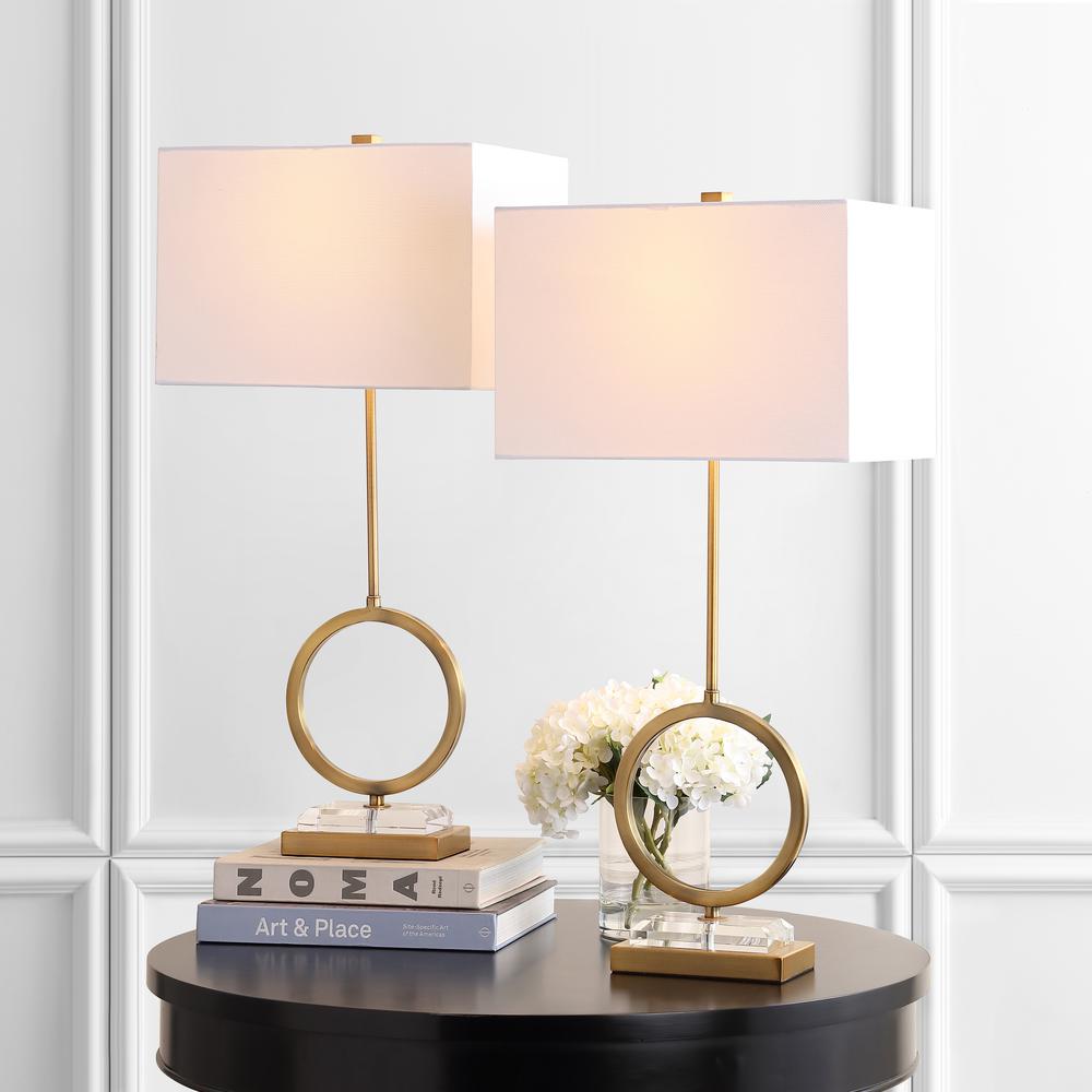 Kaden Table Lamp, Clear/Brass Gold
