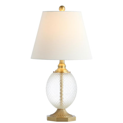 Kaiden Table Lamp, Clear/Brass Gold