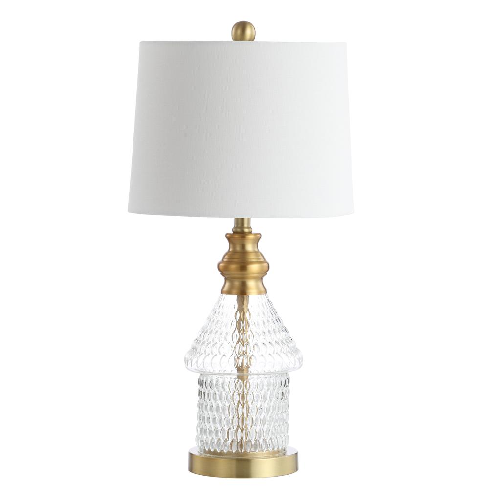 Camden Table Lamp, Clear/Brass Gold