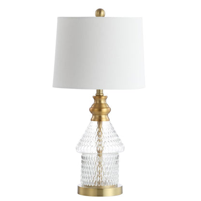 Camden Table Lamp, Clear/Brass Gold