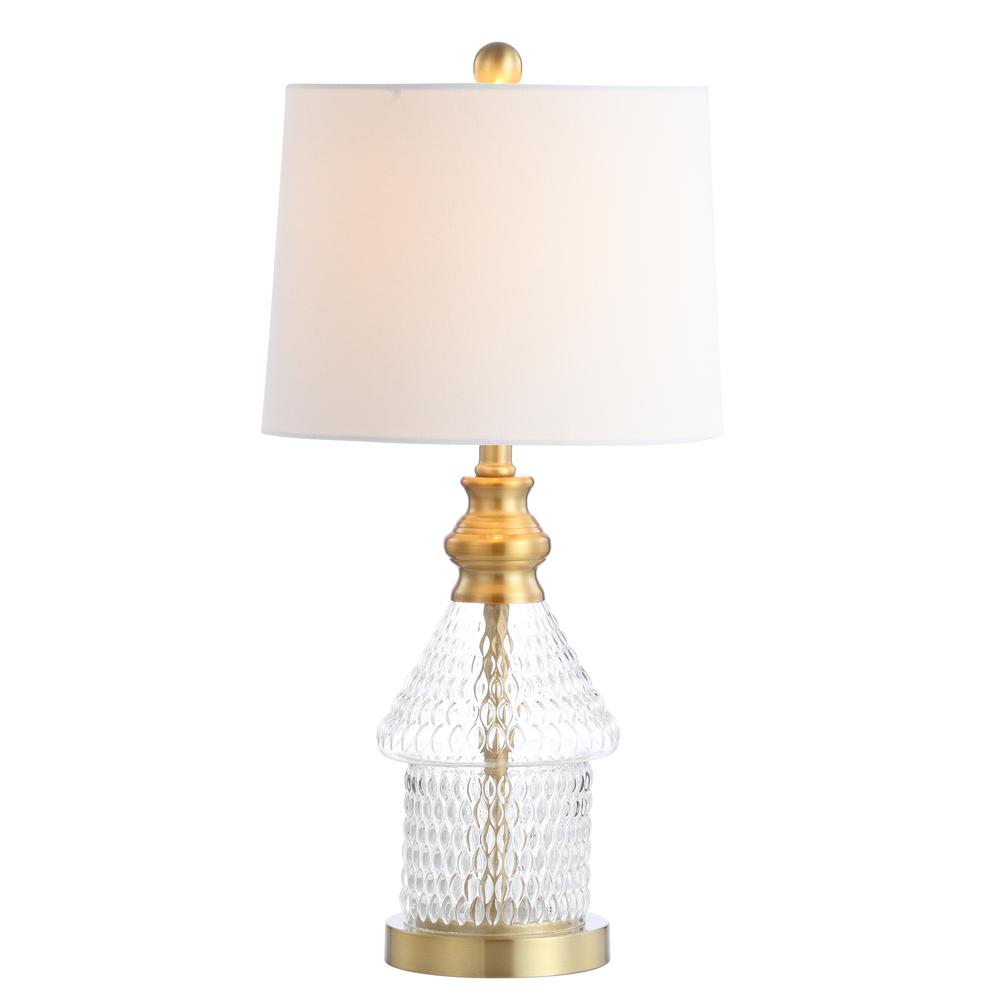 Camden Table Lamp, Clear/Brass Gold