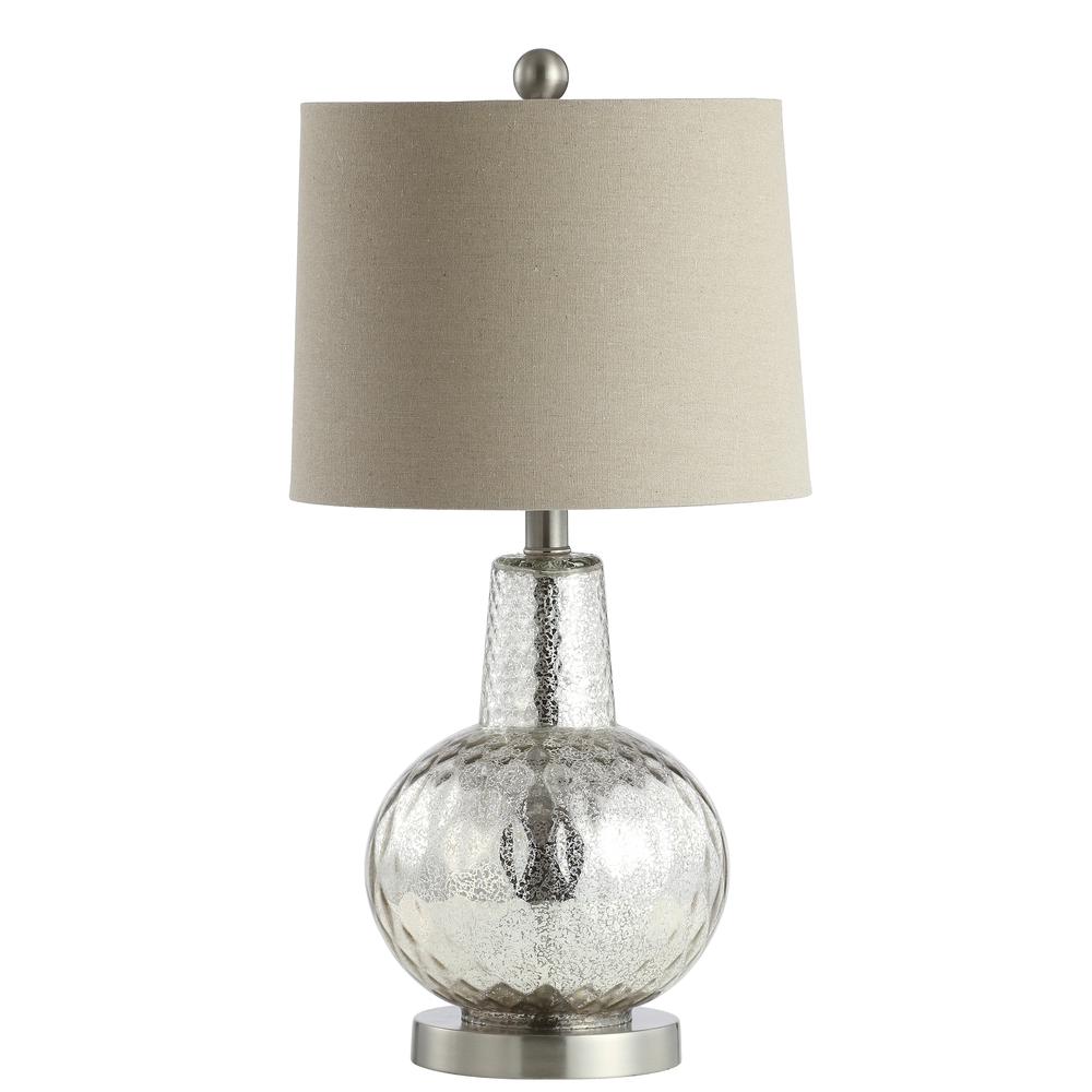 Atlas Table Lamp, Silver/Ivory