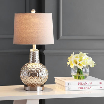 Atlas Table Lamp, Silver/Ivory