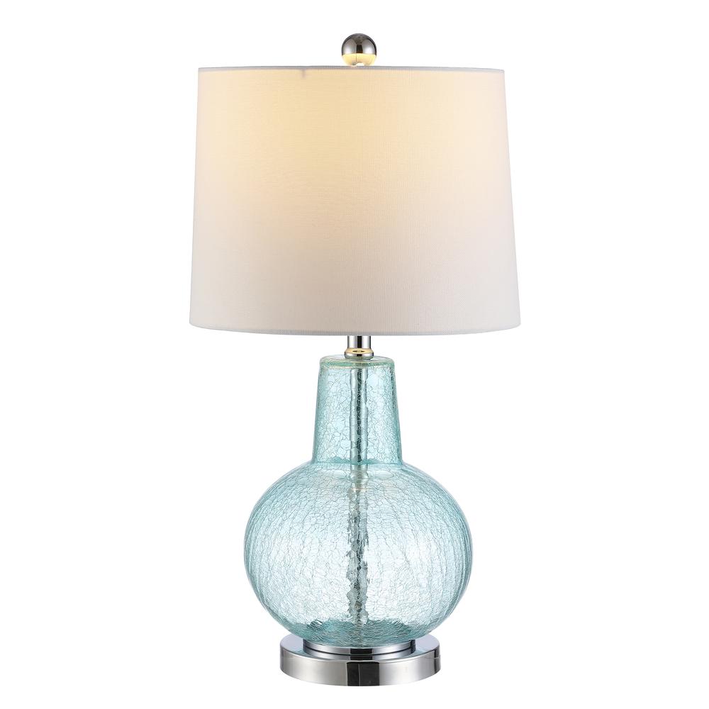 Atlas Table Lamp, Blue Crackle