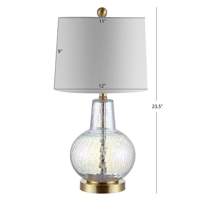 Atlas Table Lamp, Luster Crackle