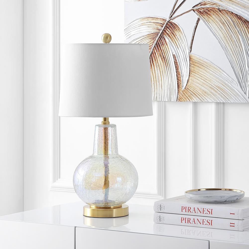 Atlas Table Lamp, Luster Crackle