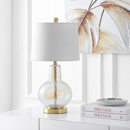 Atlas Table Lamp, Luster Crackle
