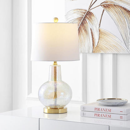 Atlas Table Lamp, Luster Crackle