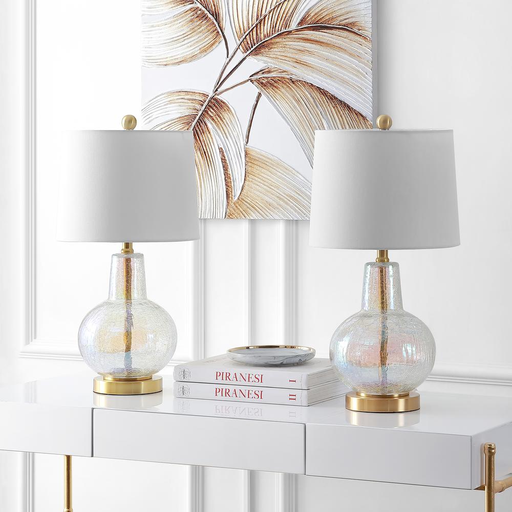 Atlas Table Lamp, Luster Crackle