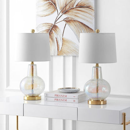 Atlas Table Lamp, Luster Crackle