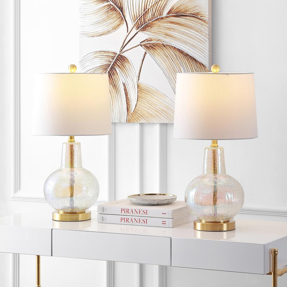 Atlas Table Lamp, Luster Crackle