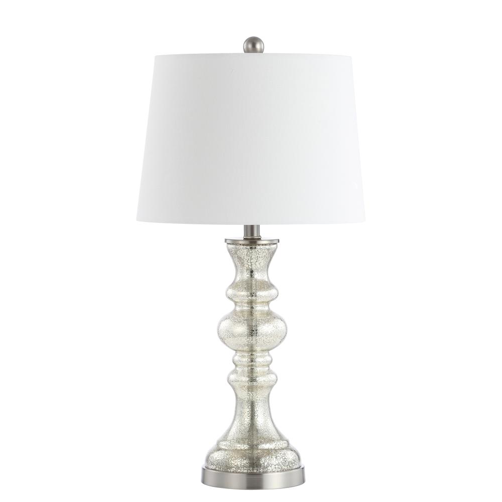 Jaiden Table Lamp, Silver/Ivory