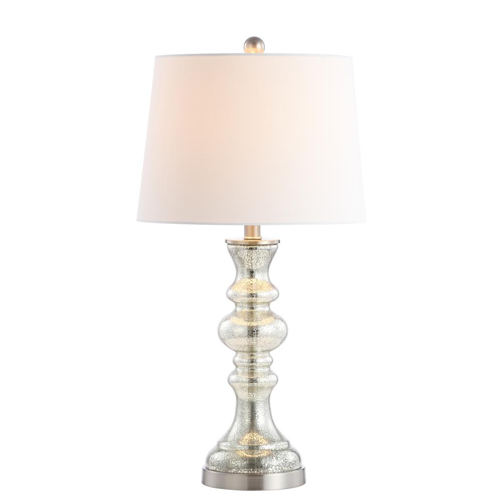 Jaiden Table Lamp, Silver/Ivory