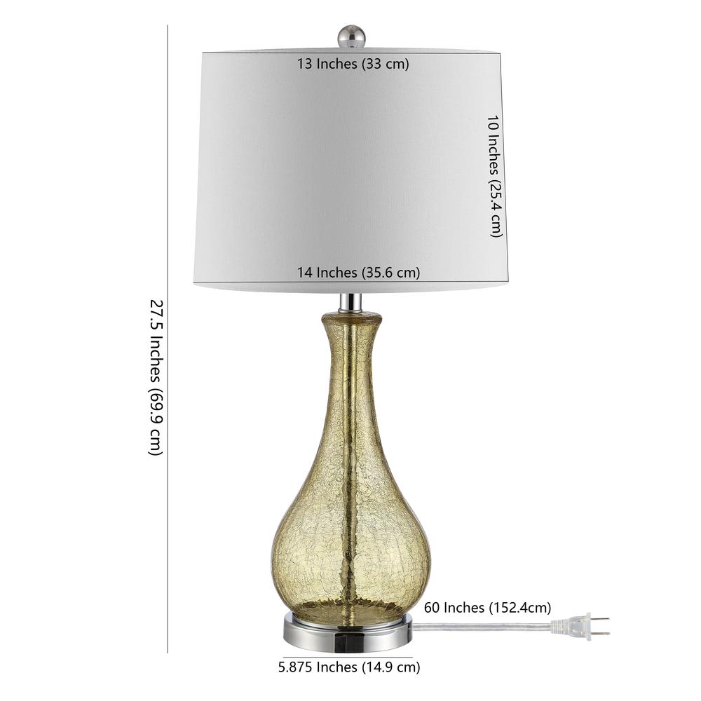 Finnley Table Lamp, Amber Crackle