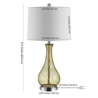 Finnley Table Lamp, Amber Crackle