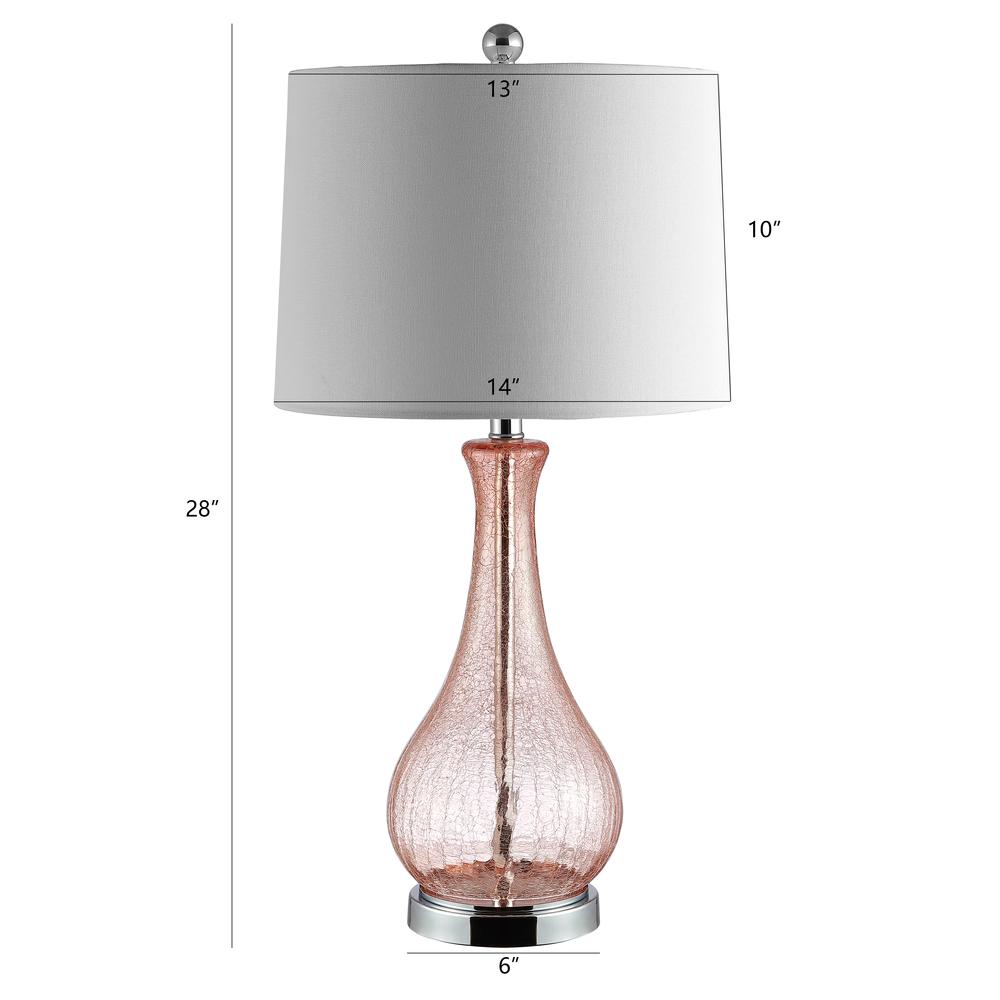Finnley Table Lamp, Light Blush Crackle
