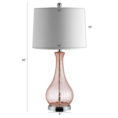 Finnley Table Lamp, Light Blush Crackle
