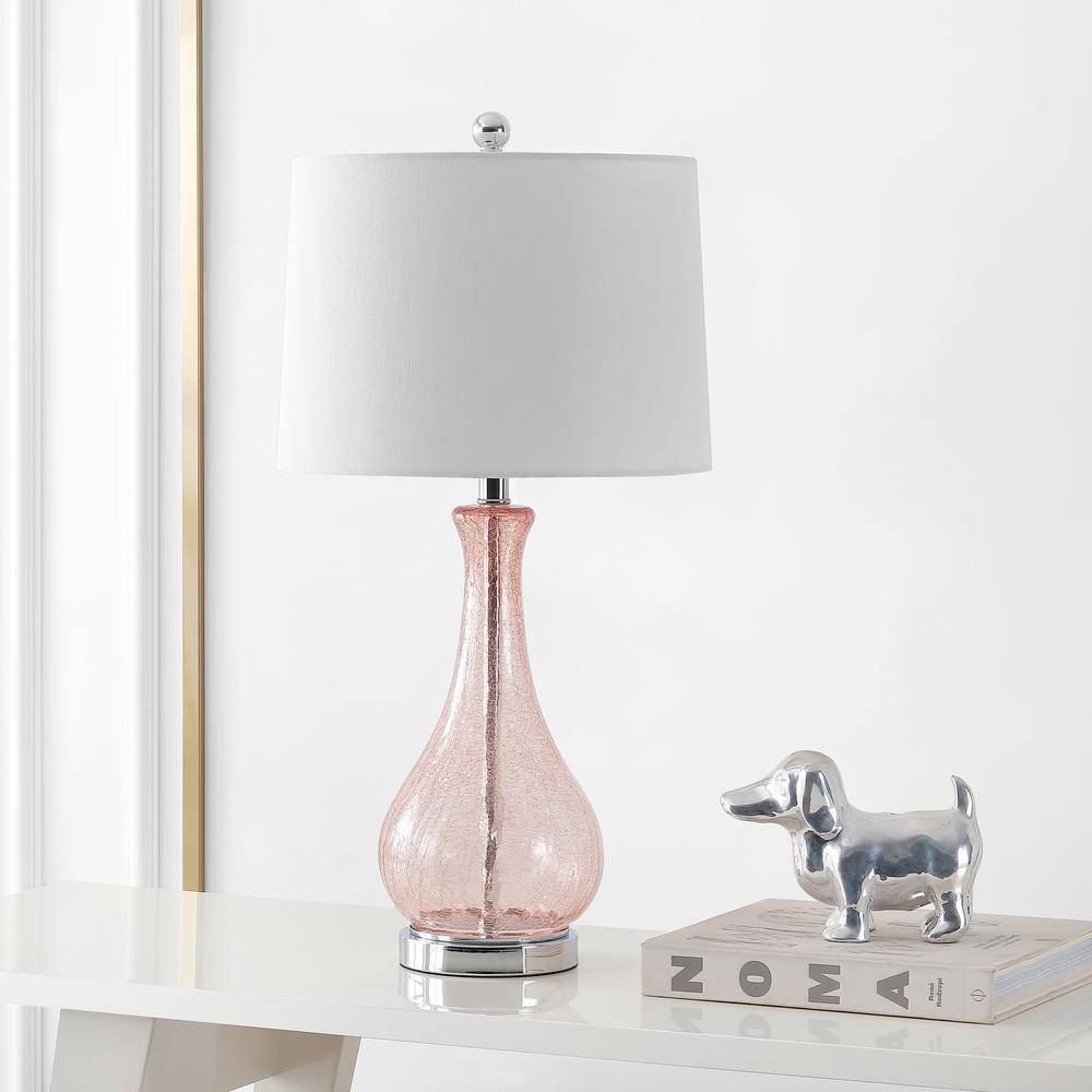 Finnley Table Lamp, Light Blush Crackle
