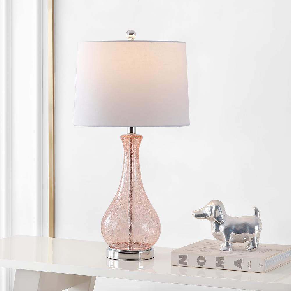 Finnley Table Lamp, Light Blush Crackle