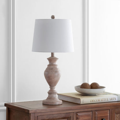 Kyler Table Lamp, Brown Wood Finish