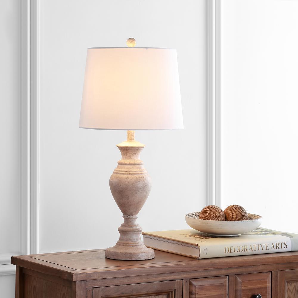 Kyler Table Lamp, Brown Wood Finish