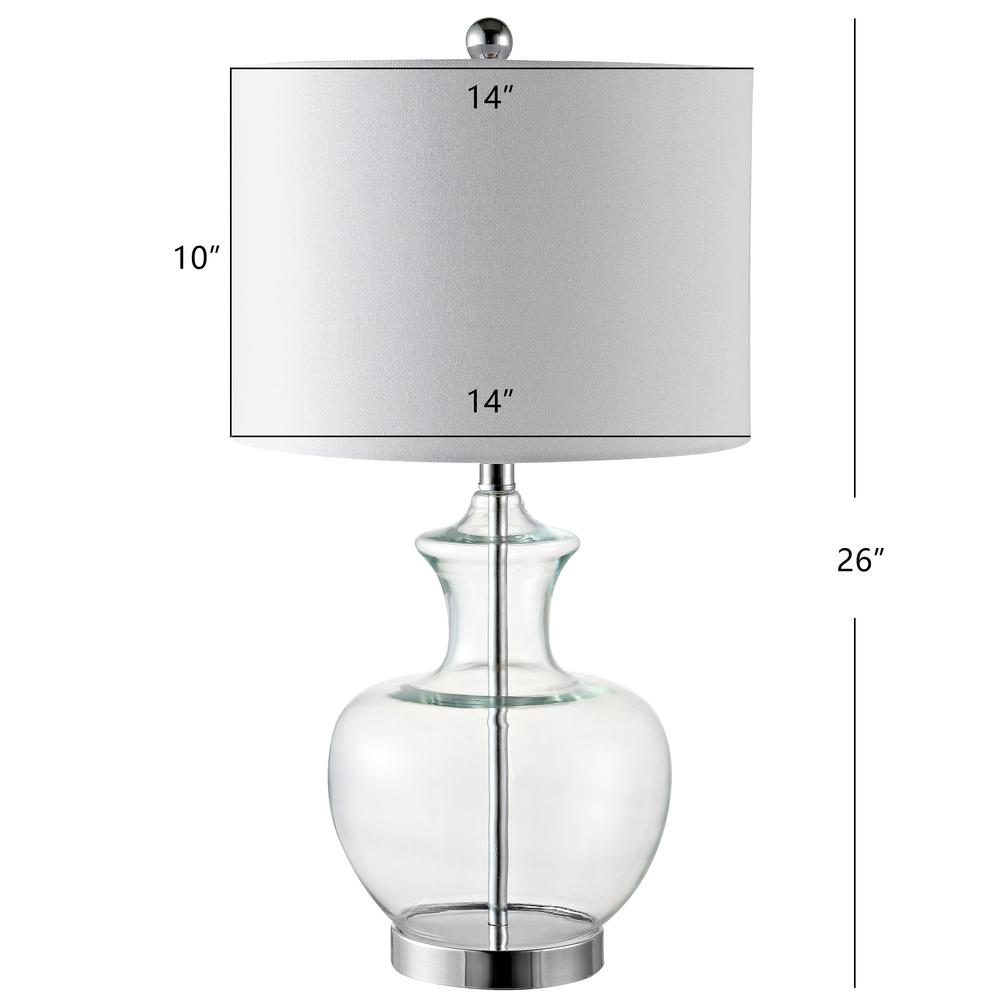 Bilsor Table Lamp, Clear/Chrome