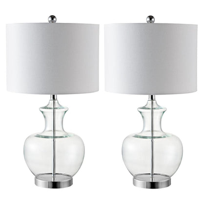 Bilsor Table Lamp, Clear/Chrome