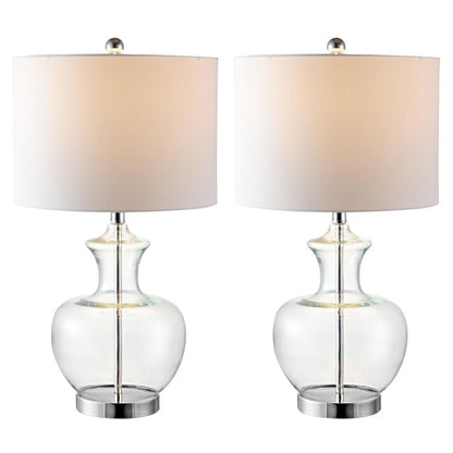 Bilsor Table Lamp, Clear/Chrome