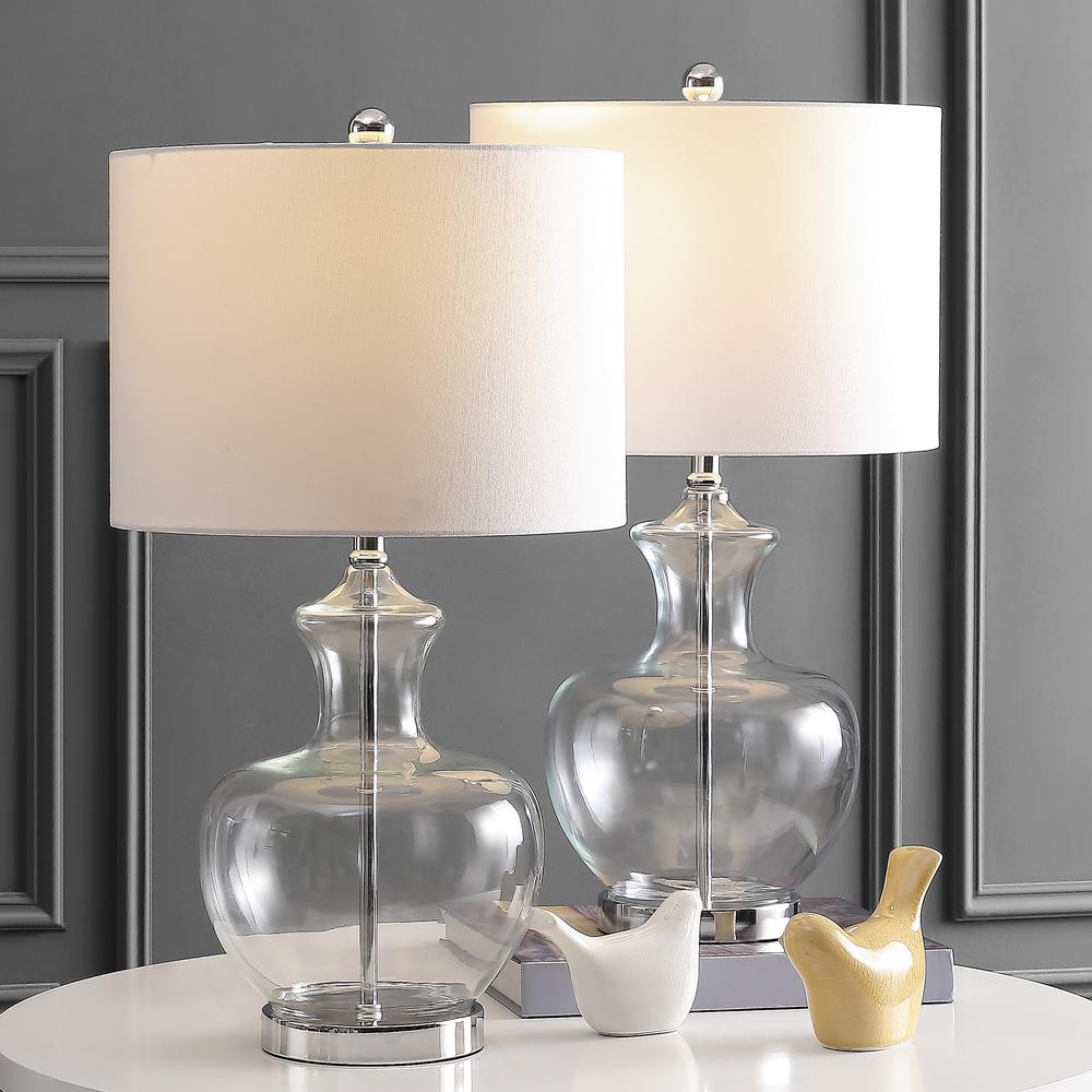 Bilsor Table Lamp, Clear/Chrome