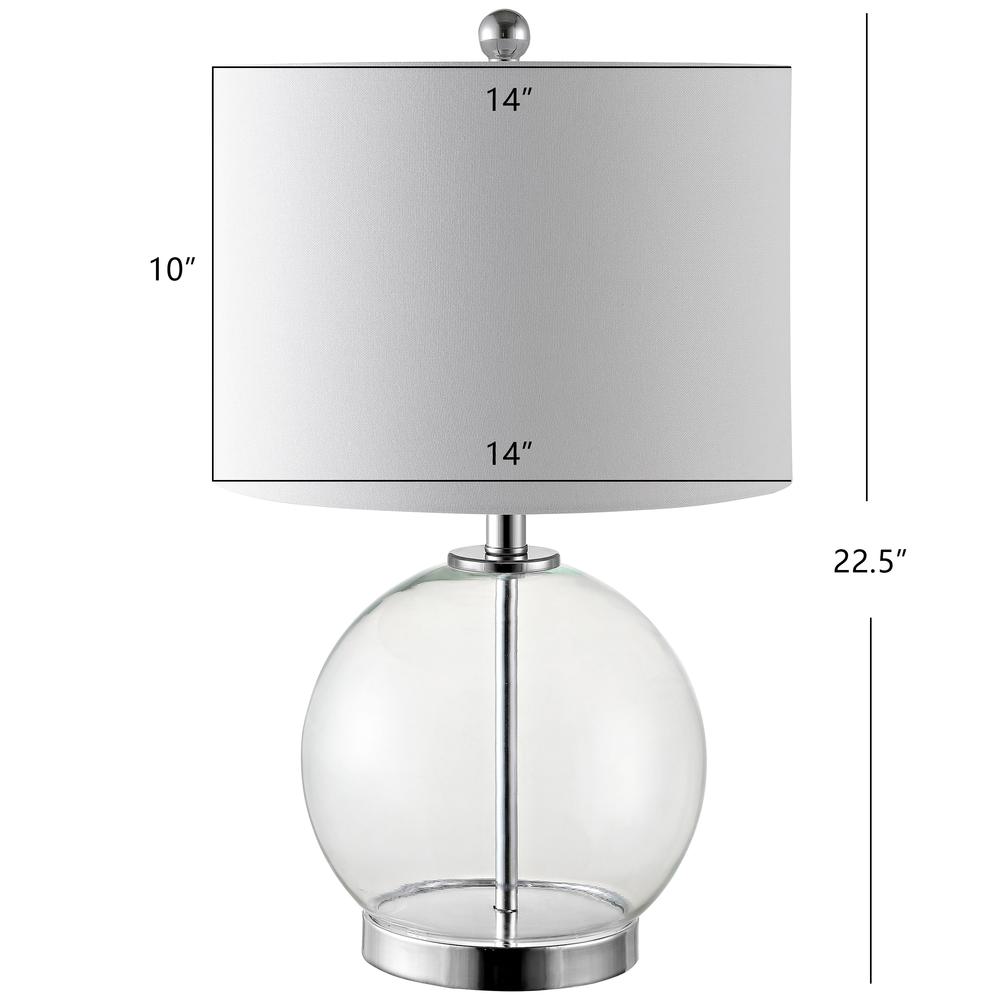 Lonni Table Lamp, Clear/Chrome