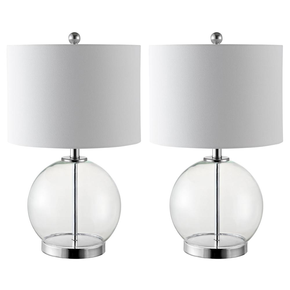 Lonni Table Lamp, Clear/Chrome