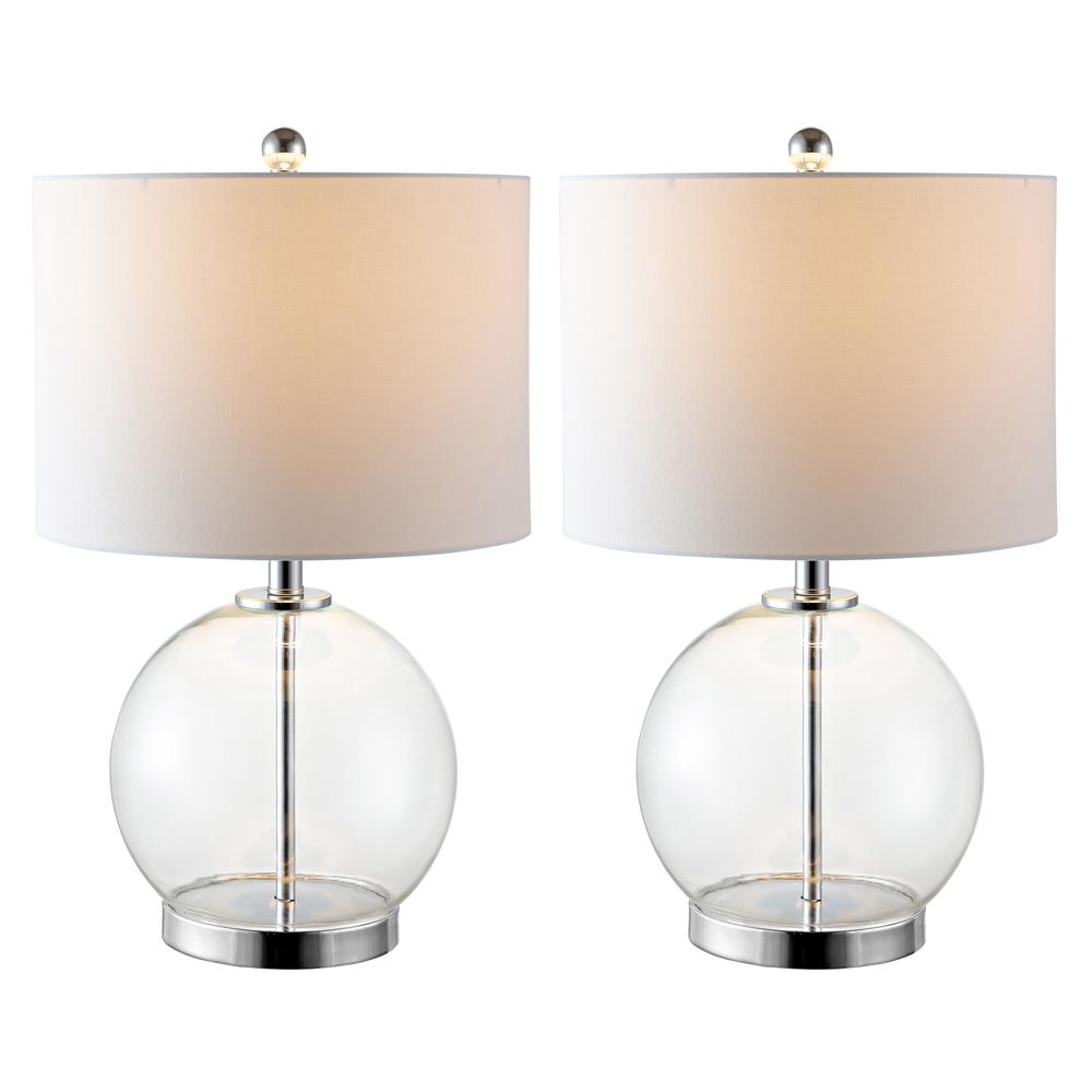 Lonni Table Lamp, Clear/Chrome