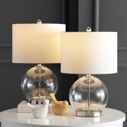 Lonni Table Lamp, Clear/Chrome