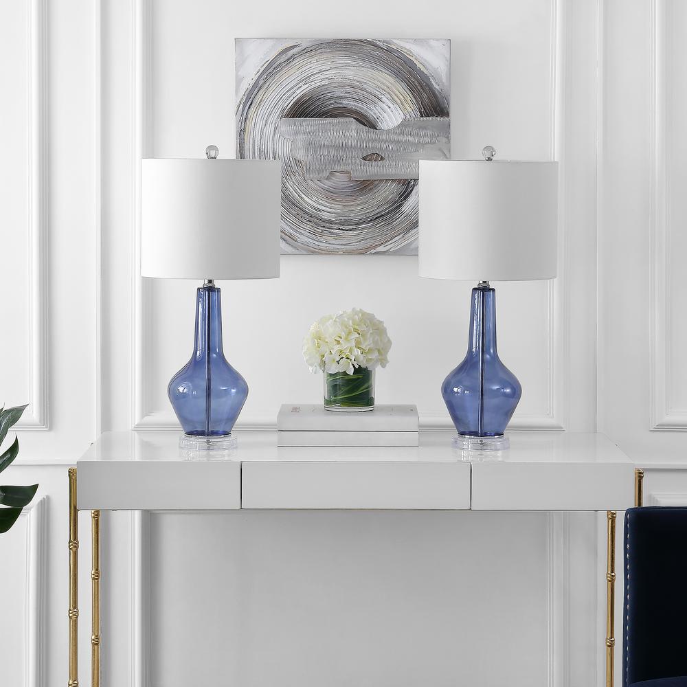 Velor Table Lamp, Blue