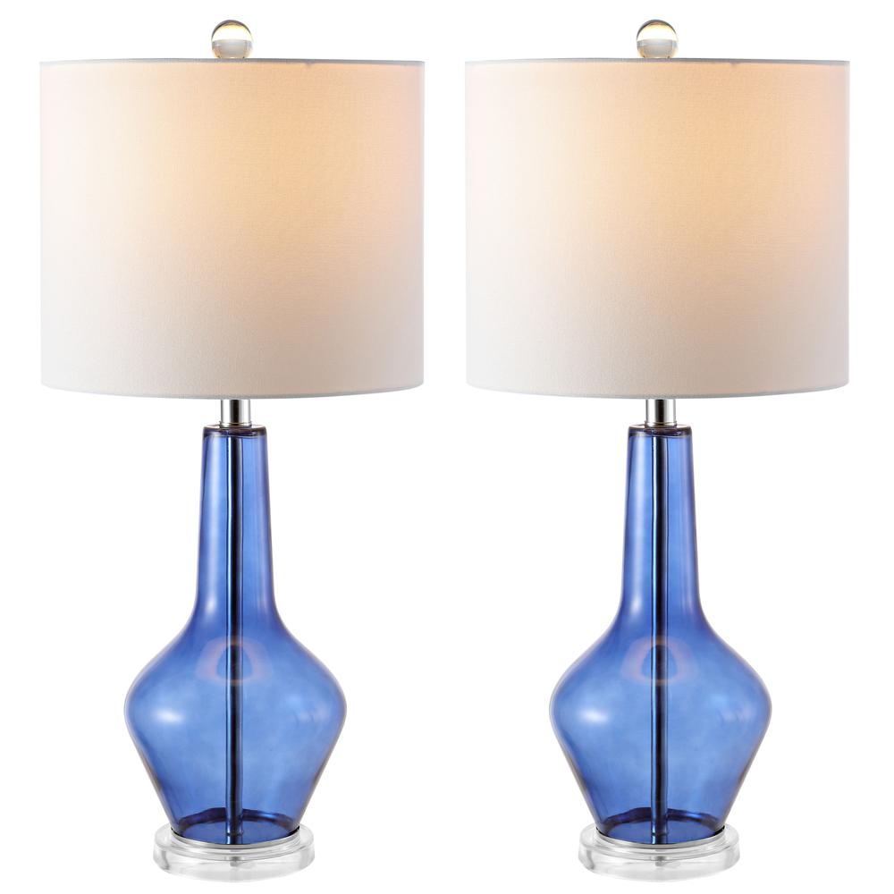 Velor Table Lamp, Blue